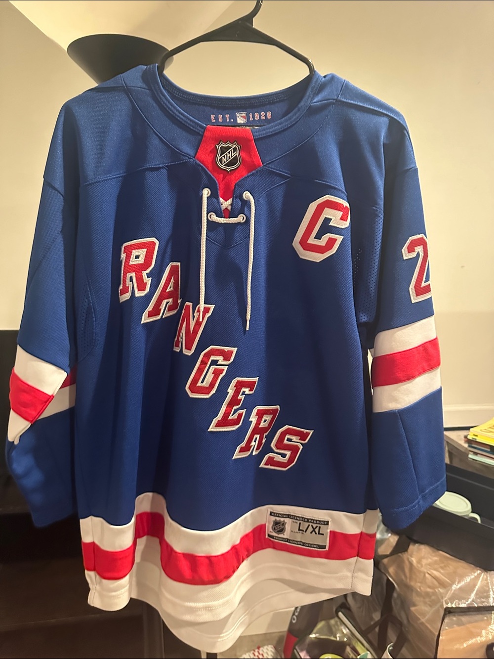 McDonagh jersey NHL New York Rangers Blue Hockey Jersey - Captain